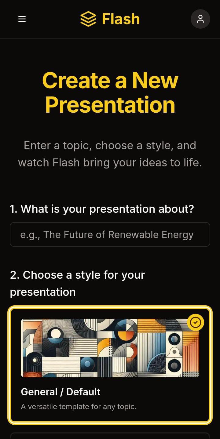 Flash 2.0 - AI Presentations Maker